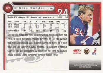 1997-98 Donruss Priority #67 Niklas Sundstrom Back