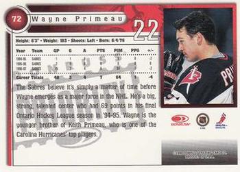 1997-98 Donruss Priority #72 Wayne Primeau Back