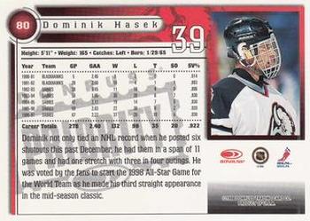 1997-98 Donruss Priority #80 Dominik Hasek Back