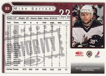 1997-98 Donruss Priority #93 Mike Gartner Back