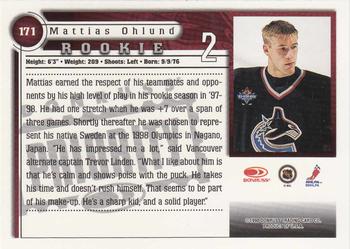 1997-98 Donruss Priority #171 Mattias Ohlund Back