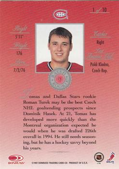 1997-98 Donruss - Rated Rookies #1 Tomas Vokoun Back