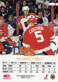 1997-98 Leaf #1 Eric Lindros Back