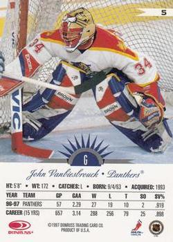1997-98 Leaf #5 John Vanbiesbrouck Back