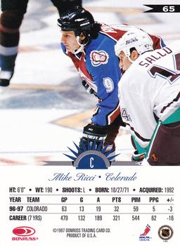 1997-98 Leaf #65 Mike Ricci Back