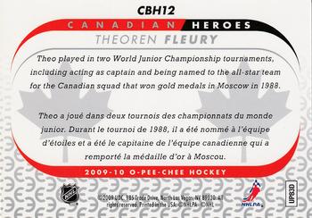 2009-10 O-Pee-Chee - Canadian Heroes Foil #CBH12 Theoren Fleury Back