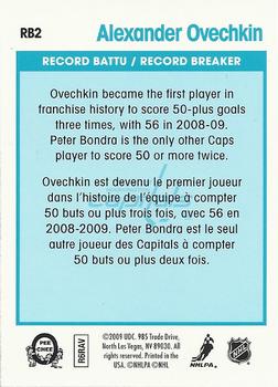 2009-10 O-Pee-Chee - Record Breakers #RB2 Alexander Ovechkin Back