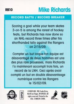 2009-10 O-Pee-Chee - Record Breakers #RB10 Mike Richards Back