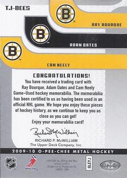 2009-10 O-Pee-Chee - Top Draws #TJ-BEES Ray Bourque / Adam Oates / Cam Neely Back