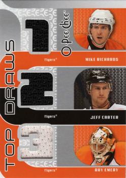 2009-10 O-Pee-Chee - Top Draws #TJ-FLYER Mike Richards / Jeff Carter / Ray Emery  Front