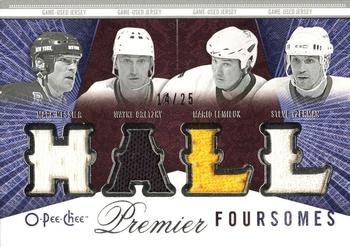 2009-10 O-Pee-Chee Premier - Foursomes #4J-LYGM Mark Messier / Wayne Gretzky / Mario Lemieux / Steve Yzerman  Front