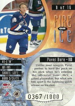 1997-98 Leaf - Fire on Ice #8 Pavel Bure Back