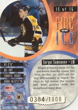 1997-98 Leaf - Fire on Ice #15 Sergei Samsonov Back