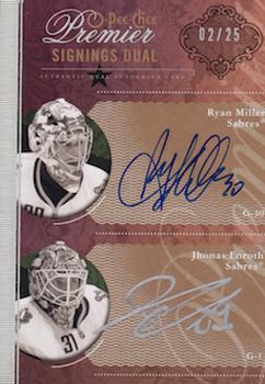 2009-10 O-Pee-Chee Premier - Signings Duals #PS2-ME Ryan Miller / Jhonas Enroth  Front