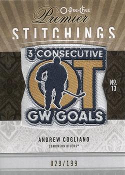 2009-10 O-Pee-Chee Premier - Stitchings #PS-AC Andrew Cogliano  Front