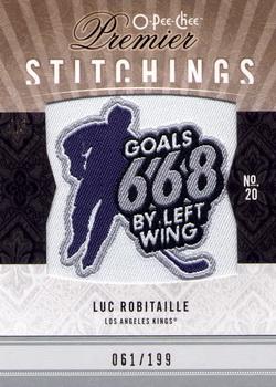 2009-10 O-Pee-Chee Premier - Stitchings #PS-LR Luc Robitaille  Front