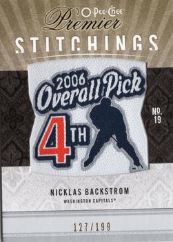 2009-10 O-Pee-Chee Premier - Stitchings #PS-NB Nicklas Backstrom  Front