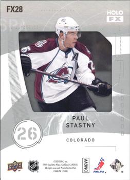 2009-10 SP Authentic - Holo F/X #FX28 Paul Stastny  Back