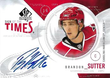 2009-10 SP Authentic - Sign of the Times #ST-BS Brandon Sutter Front
