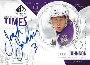2009-10 SP Authentic - Sign of the Times #ST-JJ Jack Johnson Front
