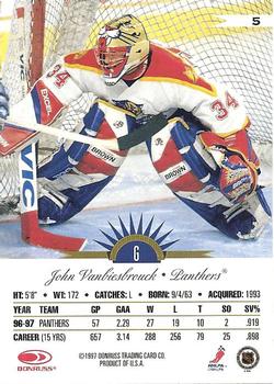 1997-98 Leaf International Stars #5 John Vanbiesbrouck Back