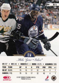1997-98 Leaf International Stars #81 Mike Grier Back