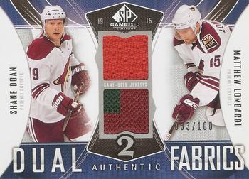 2009-10 SP Game Used - Authentic Fabrics Dual #AF2-DL Shane Doan / Matthew Lombardi  Front
