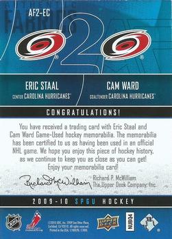 2009-10 SP Game Used - Authentic Fabrics Dual #AF2-EC Eric Staal / Cam Ward  Back