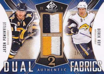 2009-10 SP Game Used - Authentic Fabrics Dual Patches #AF2-PR Jason Pominville / Derek Roy  Front