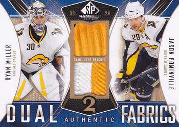 2009-10 SP Game Used - Authentic Fabrics Dual Patches #AF2-RJ Jason Pominville / Ryan Miller  Front