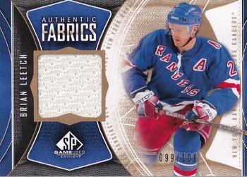 2009-10 SP Game Used - Authentic Fabrics Gold #AF-BL Brian Leetch  Front