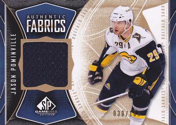 2009-10 SP Game Used - Authentic Fabrics Gold #AF-JP Jason Pominville  Front