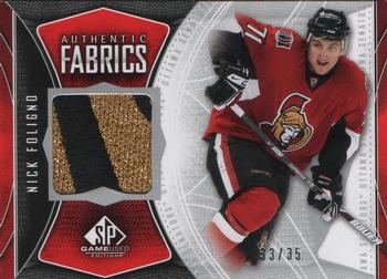 2009-10 SP Game Used - Authentic Fabrics Patches #AF-NF Nick Foligno  Front