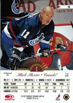 1997-98 Leaf International Stars - Universal Ice #9 Mark Messier Back