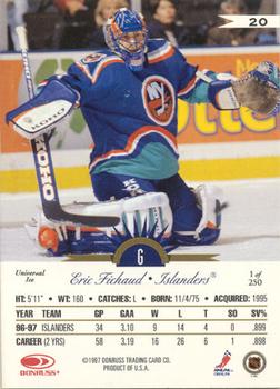 1997-98 Leaf International Stars - Universal Ice #20 Eric Fichaud Back