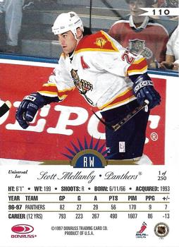 1997-98 Leaf International Stars - Universal Ice #110 Scott Mellanby Back