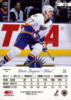 1997-98 Leaf International Stars - Universal Ice #43 Pierre Turgeon Back