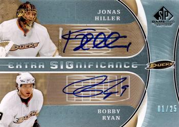 2009-10 SP Game Used - Extra SIGnificance #XSG-HR Bobby Ryan / Jonas Hiller  Front