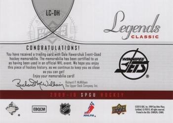 2009-10 SP Game Used - Legends Classic #LC-DH Dale Hawerchuk  Back