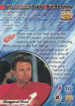 1997-98 Pacific Crown Collection #111 Viacheslav Fetisov Back