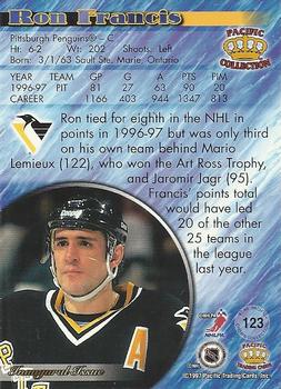 1997-98 Pacific Crown Collection #123 Ron Francis Back