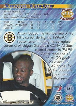 1997-98 Pacific Crown Collection #131 Anson Carter Back