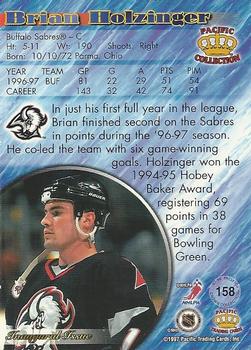 1997-98 Pacific Crown Collection #158 Brian Holzinger Back