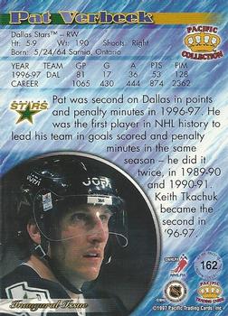 1997-98 Pacific Crown Collection #162 Pat Verbeek Back