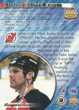 1997-98 Pacific Crown Collection #169 John MacLean Back