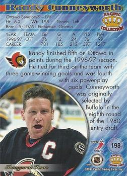 1997-98 Pacific Crown Collection #198 Randy Cunneyworth Back