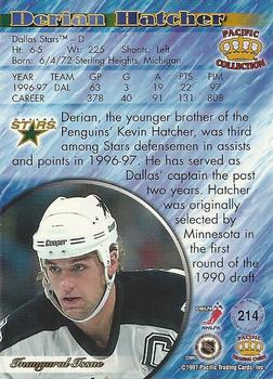 1997-98 Pacific Crown Collection #214 Derian Hatcher Back