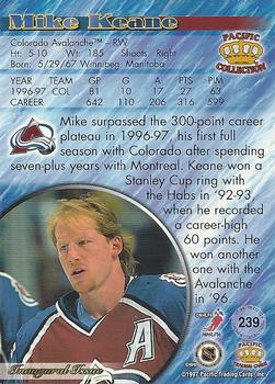 1997-98 Pacific Crown Collection #239 Mike Keane Back
