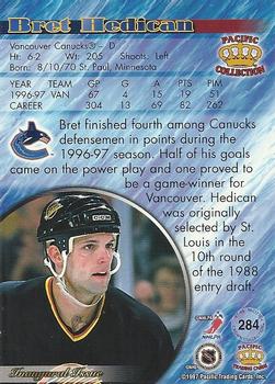 1997-98 Pacific Crown Collection #284 Bret Hedican Back
