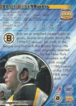 1997-98 Pacific Crown Collection #287 Rob DiMaio Back